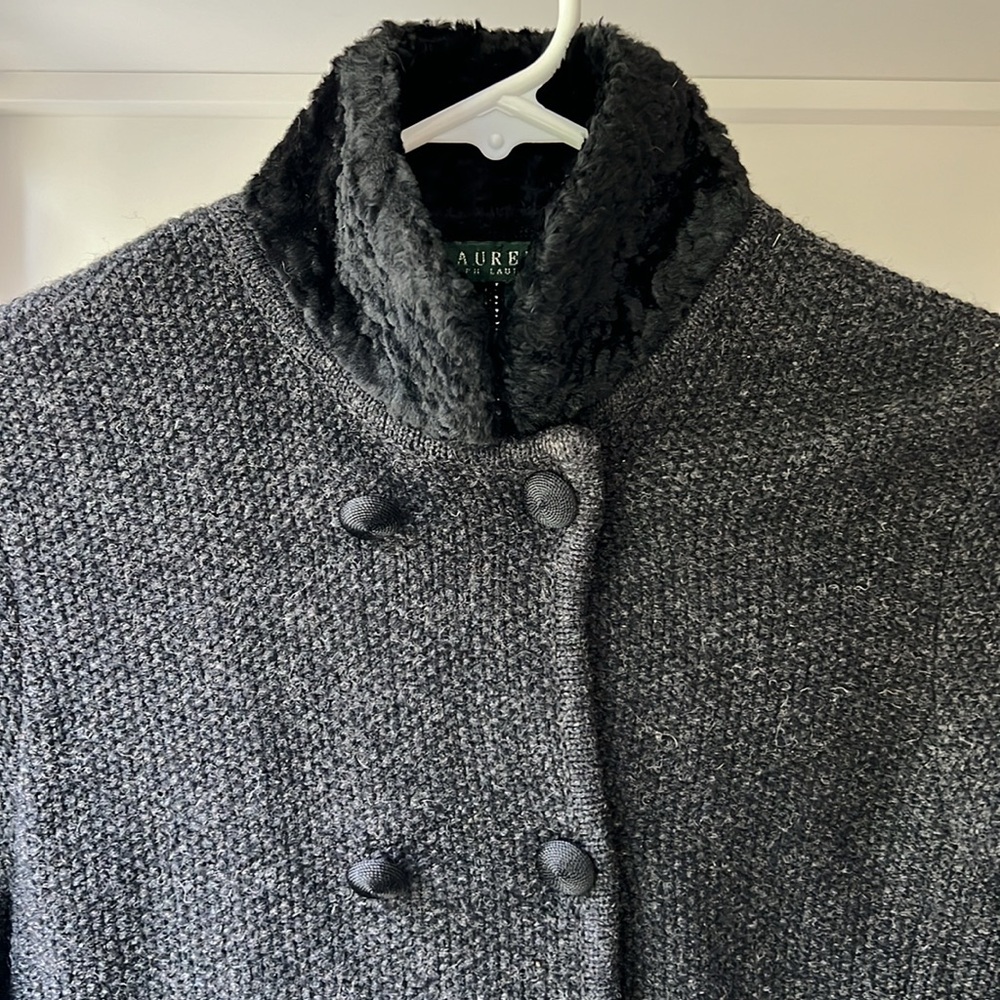 Lauren Ralph Lauren Black Lambswool Lady Jacket Parisian Cardigan Sweater Size M - Picture 2 of 10